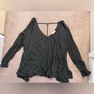 Altard state long sleeve gold sparkle flowy shirt - medium, like new condition